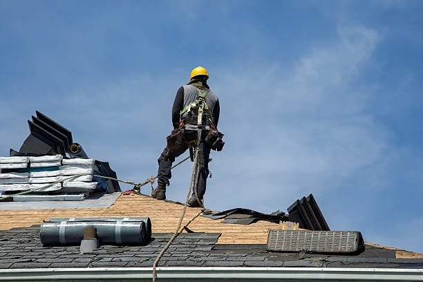Professional Gutter Installation technician working in Martinsville, VA